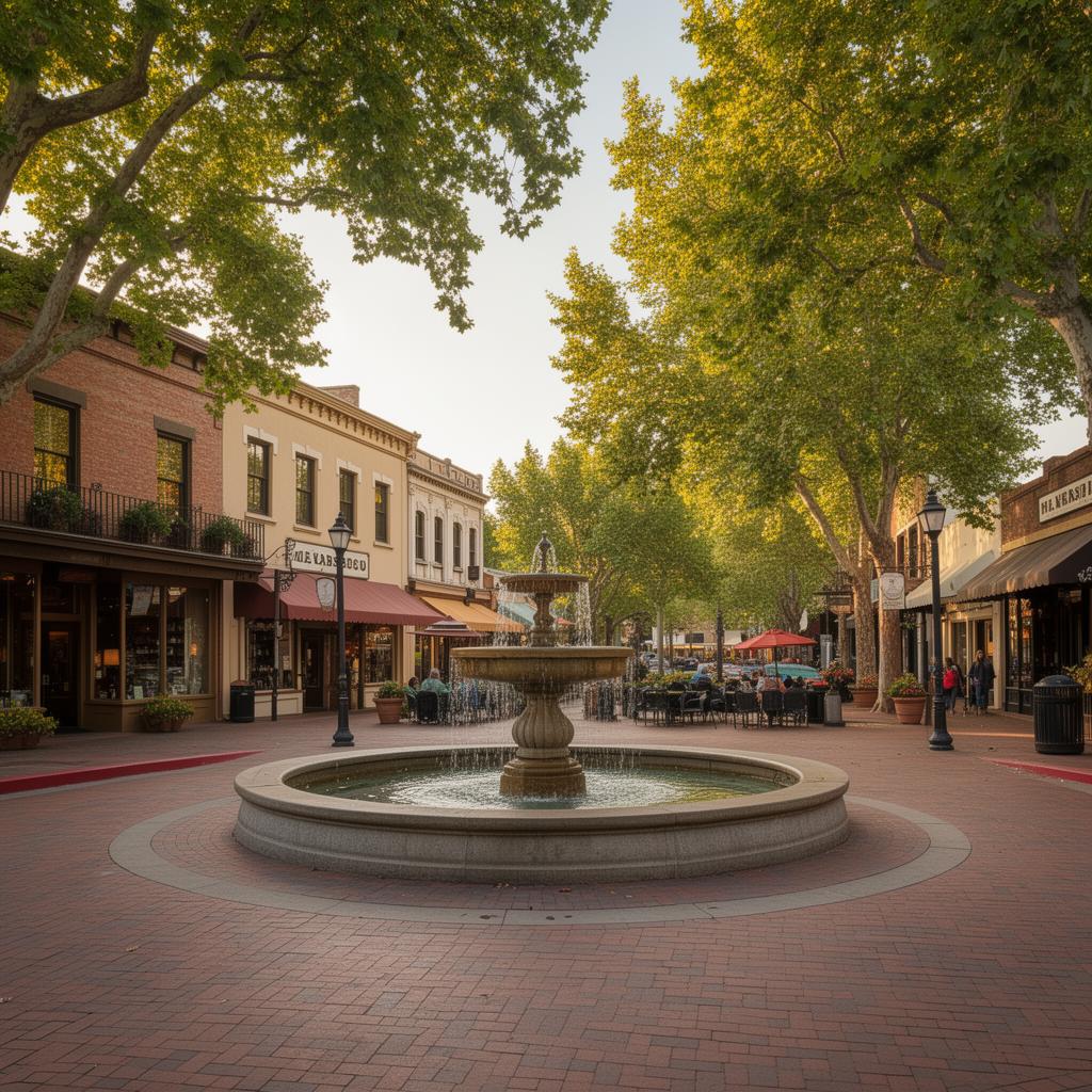 Healdsburg Plaza shuttle drop-off